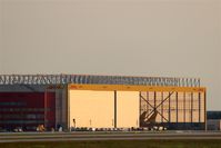  - DHL hangar in golden evening light..... - by Holger Zengler