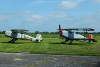  - CASA 1-131E Jungmann's G-BZJV and G-CDJU at Sleap - by Chris Hall