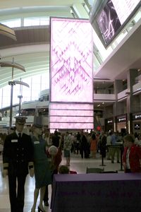  - The clock tower located inside the new Tom Bradley International Terminal taken on LAX Appreciation Day. - by speedbrds
