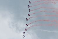  - RAF Falcon's parachute display team at the Royal Norfolk Show, 2013.  - by Graham Reeve