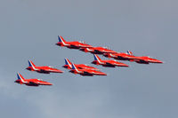  - The Red Arrows over Turweston enroute to the British GP at nearby Silverstone - by Chris Hall
