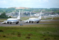  @ Edinburgh Airport - Both A6-MRM and MRS from United Arab Emirates-Dubai Air Wing parked on Block 30 at Edinburgh - by David R Bonar