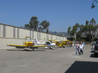  - Aviation Museum of Santa Paula First Sunday Open House Fly-In and museum hangars crawl. Assorted aircraft on museum ramp-RV-6. CTSW LSA, XPA-18 and J3C CUB. - by Doug Robertson