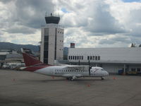  - TACA Aircraft with the Control Tower of the Toncontin International Airport of Tegucigalpa - by Jonas Laurince