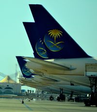  @ King Abdulaziz International Airport - A nice Line up for the Saudi Fleet  - by Odai Ayyad 