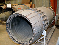  - Burner cans for Pratt and Whitney J57 engine at the Texas Air Museum - by Ronald Barker