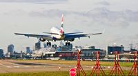  @ London City Airport - British Airways was the third to land on 27 this Sunday (LCY). - by Phil R Hamar
