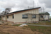  - A work in progress! Fishburn Airfield's new clubhouse. May 14 2014. - by Malcolm Clarke