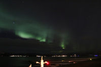  - The threshold of Alta's runway with a magical Northern Lights display - by Pete Hughes