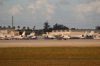  - Crowded Landmark Aviation FBO, several Gulfstreams in for the art show on Miami Beach - by Florida Metal