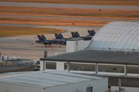  - Blue Angels parked on the ramp at Forest Sherman Field - by Florida Metal