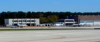  - General aviation ramp Houston - by Ronald Barker