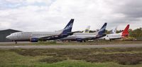  - B737s near European scrapping area include N409RS, VP-BOI, N294AG N506WA and ex Aerosvit last wearing UR-VVQ. - by John Coates
