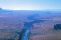  - Picture of Marble Canyon on a 1975 flight to the Grand Canyon.L41 was still a dirt runway then.View is to the SW and to the Grand Canyon. - by S B J