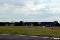  - Airport buildings at Cranfield EGTC, Bedfordshire, UK viewed from the runway - by Clive Pattle