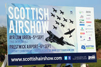  - Advertising sign for the Scottish Airshow 2015 held at Ayr seafront and a static display at nearby Prestwick airport EGPK - by Clive Pattle
