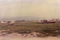  - Fremont airport (Calif) at closure in 1986. Strange twist-both planes seen in pic,  ( once owned both ) they ended their flying days in Florida not far apart. The 150 due to storm damage & the 172 crashed into the water (9-23-12) off the Florida coast. - by S B J