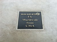  - SUN AIR JETS Tribute Plaque at CMA Aircraft Public View Park - by Doug Robertson