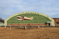  - This 1940s hangar used to house the GE engine test beds.  Part of the hangar now houses the very interesting aircraft of the Empire State Aerosciences Museum.  - by Daniel L. Berek