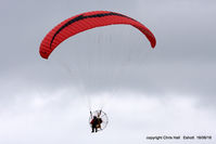  - motorised paraglider at the Great North Fly in. Eshott - by Chris Hall