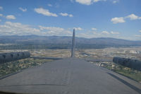  - Looking back at BOI after taking off from RWY 28L. Photo taken from top turret of a B-17G. - by Gerald Howard