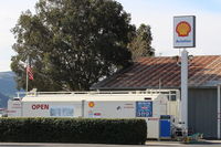  - Santa Paula Airport Self-Serve SHELL 100LL aviation fuel, location: midfield north. Note lowered price. - by Doug Robertson