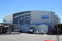  - The Sharp Airlines hangar also houses the small check-in and passenger waiting area. - by Micha Lueck