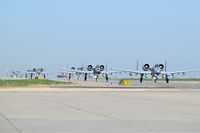  - Second wave of Idaho ANG A-10Cs taxi down Bravo for 6 month tour in Middle East. - by Gerald Howard
