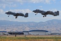  - A-10Cs in formation take off from RWY 28L. 190th Fighter Sq., 124th Fighter Wing, Idaho ANG. - by Gerald Howard