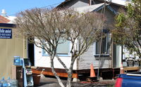 - The Santa Paula Airport Office is being rehabilitated on new foundation. - by Doug Robertson