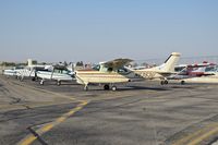  - Six back country aircraft parked on their ramp ready for the day's first flights. - by Gerald Howard