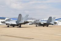  - Two EA-18Gs from VAQ-139 Cougars, NAS Whidbey Island, WA parked on the north GA ramp. - by Gerald Howard