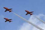  - Red Arrows at RAF Waddington - by Chris Hall