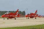  - Red Arrows at RAF Waddington - by Chris Hall