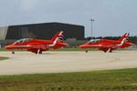  - Red Arrows at RAF Waddington - by Chris Hall