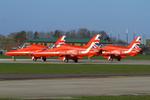  - Red Arrows at RAF Waddington - by Chris Hall