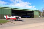  - North Coates Spring microlight fly in - by Chris Hall